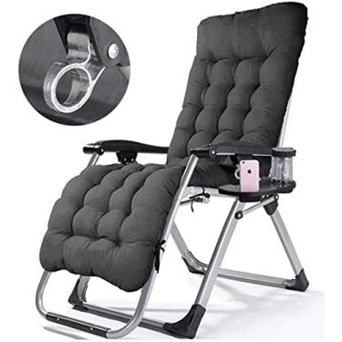 Imagem de YYBOES Espreguiçadeiras e poltronas de jardim, cama dobrável com almofada, espreguiçadeira, cadeira ajustável para praia, piscina, pátio, jardim, acampamento, c2003 -Gra