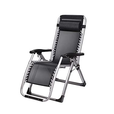 Imagem de YYBOES Cadeira reclinável de jardim, reclinável dobrável, super largura 67/72 cm, espreguiçadeira, espreguiçadeira, cama de alumínio, pernas de aço quadradas ao ar livre, para praia, pátio, jardim