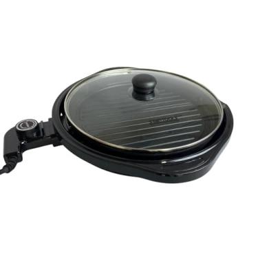 Imagem de Grill Elétrico Redondo Premium com Termostato 127V - Preta