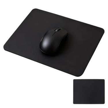 Imagem de VEINARDYL Mouse pad de couro PU, tapete de mouse antiderrapante à prova d'água para jogos para computadores, laptop, mesa, escritório e casa, 26 x 21 cm (preto)