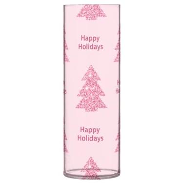 Imagem de Burbuja Vaso de flores de árvore de Natal, não quebrável, alto, redondo, transparente, vaso cilíndrico para decoração de casa, escritório, buquê de casamento