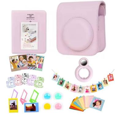 Imagem de Kit Acessórios Instax Mini 12 Bolsa Álbum Adesivos 8 Em 1 Rosa - optis