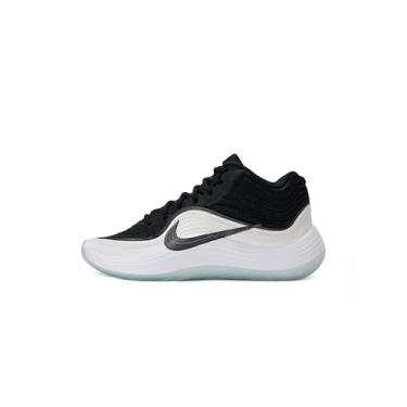 Imagem de Nike Tênis de basquete unissex Precision 8 Mid, Preto/Preto/Branco/Azul Gelo, 11 Women/9.5 Men