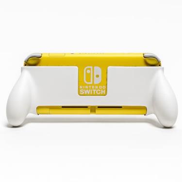Imagem de Controle Grip para Nintendo Switch Lite, Suporte Anatômico, Acessório para Joy-Con, Ergonomia Gamer, Adaptação Precisa, Pegada Confortável, Joystick Switch (Branco)