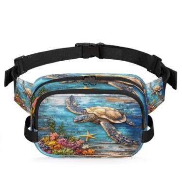 Imagem de Pochete de gato azul amarelo para mulheres e homens com alça ajustável, bolsa transversal, bolsa de peito, bolsa tiracolo, Cor 12