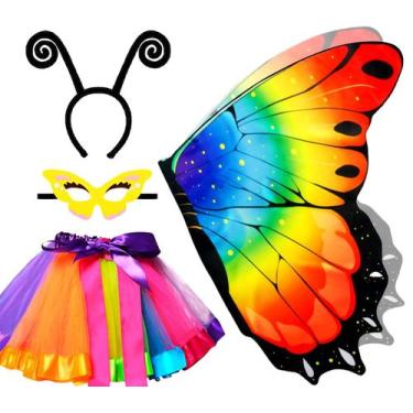 Imagem de Fantasia iRolewin Butterfly Wings para meninas de Halloween 3-10Y