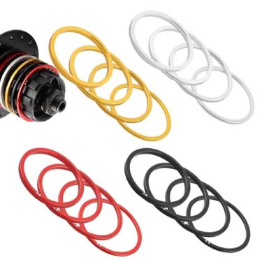 Imagem de Pirhosigma 4 cores, 1 conjunto de arruela de volante de bicicleta, espaçador, cassete, fone de ouvido, gaxeta, suporte inferior, 1,5/2/2,5/3 mm, eixo do volante para bicicleta de estrada MTB, cada um