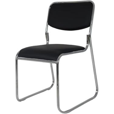 Imagem de Cadeira para Escritório Atendimentos Consultório Com Base Fixa Mesa de Jantar Dakkar Preta