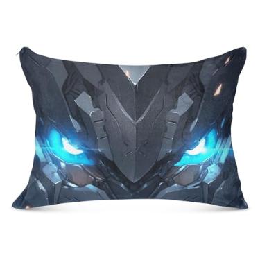 Imagem de Blue Eyes Capa de almofada decorativa grande com zíper longo padrão king queen size capa de travesseiro linda cama grande, tamanho do corpo, 53 cm x 137 cm