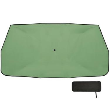 Imagem de Guarda-chuva verde dinossauro carro sombra para-brisa frontal bloqueio UV janela carro persianas SUV 147.3x75.4 cm acessórios de carro interior