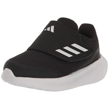 Imagem de adidas Tênis infantil unissex Run Falcon 3.0, Preto/branco/preto, 6.5 Toddler