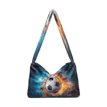 Imagem de GAIGEO Bolsa de ombro Monster Truck, bolsa de ombro feminina, bolsa de ombro para outono, Bola de futebol flutuante e coberta de água 3, One Size