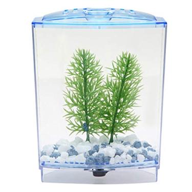 Imagem de Alomejor Mini Aquário, Caixa de Criação de Acrílico Com Isolamento de Sujeira e Circulação de Ar, Aquário Transparente para Peixes Fritos/doentes (20x9x14,5cm/7,9x3,5x5,7in) (Grade única)
