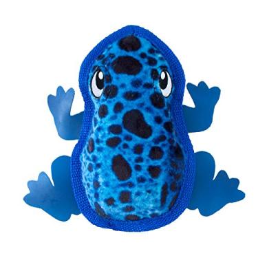 Imagem de Outward Hound Brinquedo para cachorro Invincibles Tough Skinz sapo com barulho pequeno, azul