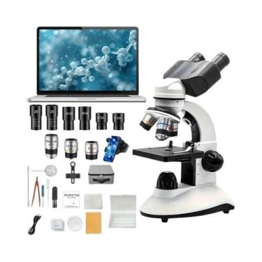 Imagem de Microscópio De Alta Ampliação 40X-5000X Com Adaptador Para Celular Par