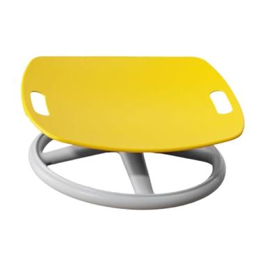 Imagem de SiaBiced Cadeira giratória infantil para treinamento de coordenação, uso interno e externo, assento giratório para adolescentes, melhora a concentração, Amarelo