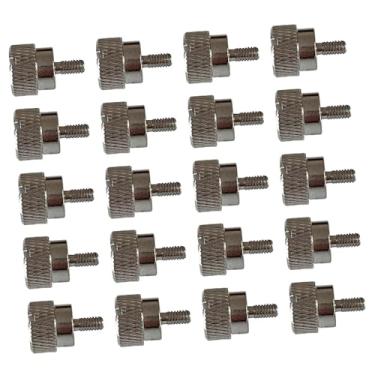 Imagem de oshhni Conjunto de 20 parafusos de aperto manual para calcador, em aço inoxidável, com placa de fixação serrilhada, ideais para quilting, 5mm