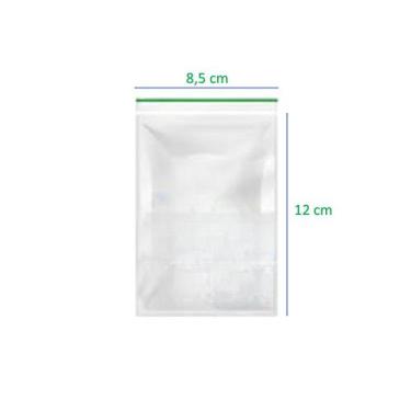 Imagem de Saco 8,5x12cm Fecho Zip Transparente Vabene Com 500 Unidades