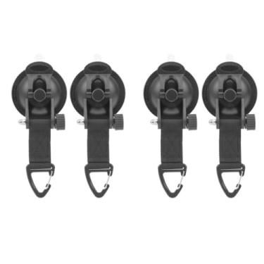 Imagem de Chiffonade 4 peças de âncoras de amarração com ventosa resistente - capacidade de carga de 3,5 kg, ganchos de fixação de carro e barco para acessórios de lona de trailer, janela, acampamento