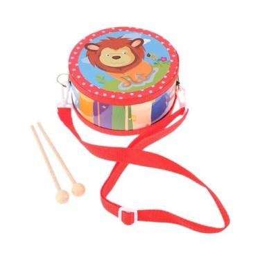 Imagem de Conjunto De Tambores De Percussão De Madeira Para Crianças Com Alça De