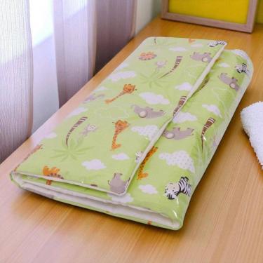 Imagem de Trocador Portátil Fraldas Impermeável Para Bebê Safari Verde