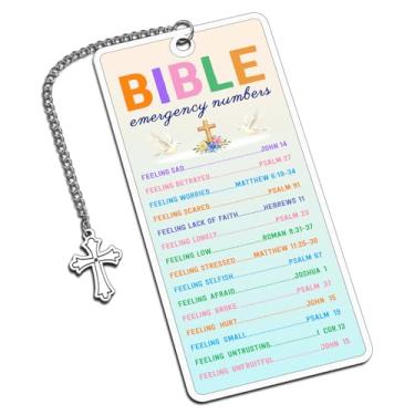 Imagem de Marcadores bíblicos de primeira comunhão 2026 para adolescentes, meninas, meninos, presentes de batismo para mulheres, homens, materiais de estudo bíblico, religioso, cristão, presente de fé para