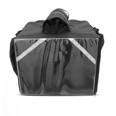 Imagem de Saco TéRmico Para Pizza Com 45 Litros E Forro De Espuma Integrado – ImpermeáVel E Resistente, Ideal Para Entregadores De Motocicleta E Pessoal De Entrega.(PRETA)