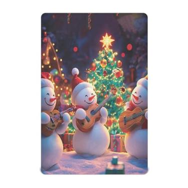 Imagem de Wassud Jogo de lençol de berço de boneco de neve para meninos e meninas, respirável, neutro, 68 x 99 cm