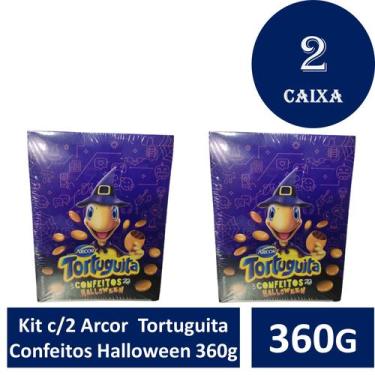 Imagem de Kit c/2 Arcor Tortuguita Confeitos Halloween 360g