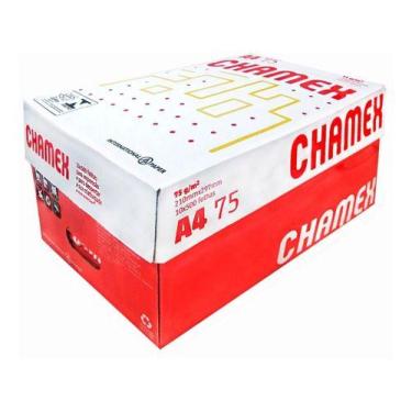 Imagem de Chamex 5000 Folhas A4 Office 75g 210x297mm (10 Resmas C/500), Branco