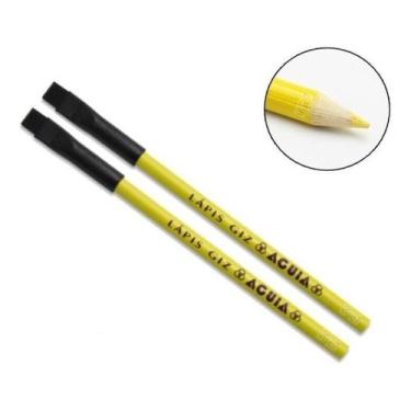 Imagem de Giz Águia Lápis Para Marcação De Tecidos - 2 Unidades - AGUIA, AMARELO