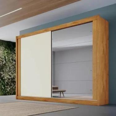 Imagem de Guarda Roupa Casal Espelho 2 Portas 4 Gavetas Creta Europa Móveis Euro