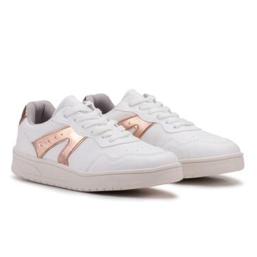 Imagem de Tenis Branco Feminino Sneakers Moda Básico