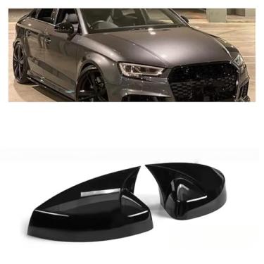 Imagem de Capa Para Espelho Retrovisor De Carro, Estilo Brilhante/Fibra De Carbono, Compatível Com Audi A3 S3 RS3 8V TFSI TDI 2013-2020(Carbon Look)