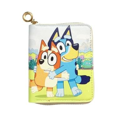 Imagem de Carteira De Anime Bluey Bingo Em Couro PU, Bolsa De Moeda, Bolsa De Ch