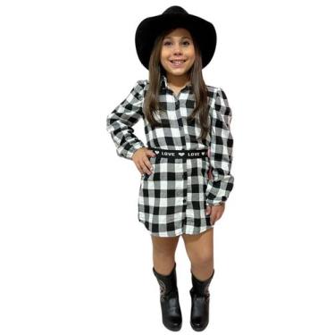 Imagem de Vestido Camisa Chemise Infantil Mini Diva Lançamento Inverno - Isa Kid