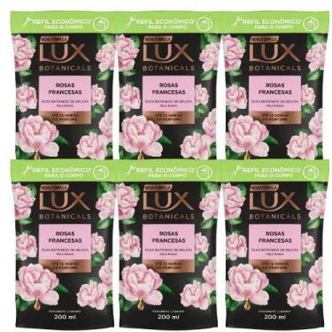 Imagem de Kit Sabonete Líquido Lux Refil Botanicals Rosas Francesas 200ml 6 Unid
