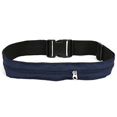 Imagem de Cinto de dinheiro antirroubo Bolsa de cintura esportiva com zíper Fechar carteira Cinto de dinheiro de viagem oculto para corrida ao ar livre Caminhadas Poliéster Preto 3 cm ou 5 (5cm)