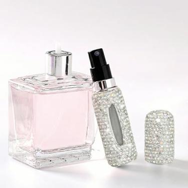 Imagem de Atomizador de perfume de strass – frasco de spray de viagem recarregável com dispensador de névoa fina para fragrâncias e óleos essenciais (5 ml)