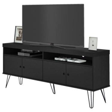 Imagem de Rack para TVs de 65' com 4 Portas Rondon Preto - CASA H