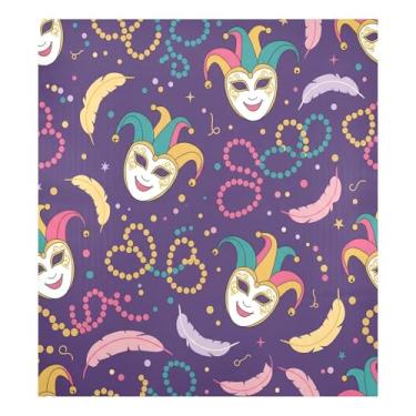 Imagem de Blueangle Capa magnética de penas de carnaval para lava-louças, decoração da capa frontal da máquina de lavar louça, adesivos de eletrodomésticos, adesivos de eletrodomésticos, 58 cm C x 66 cm adesivo