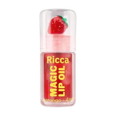 Imagem de Gloss Magic Lip Oil Morango Ricca Brilho Labial Líquido Hidratante 4ml