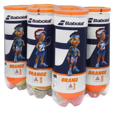 Imagem de Bola Babolat Orange Beach Tennis e Tênis Stágio 2 Pack Com 06 Tubos - 18 Bolas