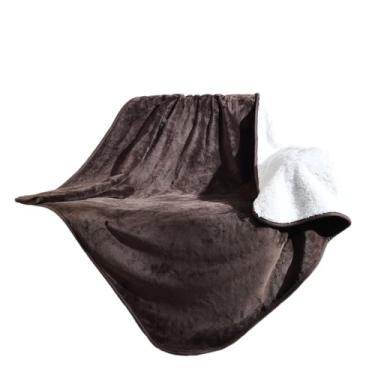 Imagem de Manta para Cama Sofá Canape Suave à Prova de Pis Cachorro Filhote Gato Protetor Móveis Sherpa Fleece Reversível com Fivelas -Deslizantes Lavável Máqui