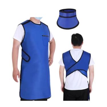 Imagem de Avental de Chumbo Dental Lead X-Ray Apron With Thyroid Shield Collar, 0.35mmpb 0.5mmpb Lightweight Protection Lead Vest(0.35mmpb,110x60cm/43.3x23.62in)
