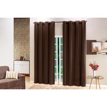 Imagem de Cortina Blackout PVC Lisa 2,80x1,80 Filomena - Tabaco