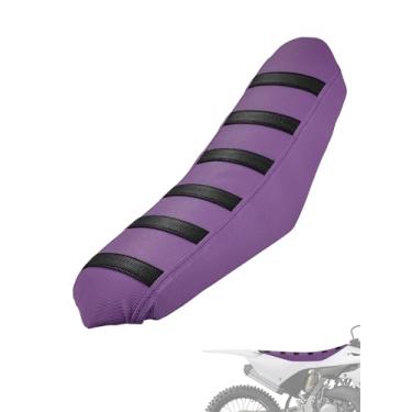 Imagem de Silutrcn Capa de assento universal listrada preta antiderrapante para bicicleta elétrica Dirt Pit Bike Ebike Motocross Motocross Enduro Off Road - Roxo