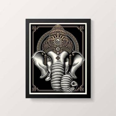Imagem de Quadro Decorativo Elefante Ganesha 24X18Cm