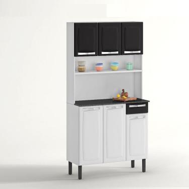 Imagem de Armário De Cozinha 6 Portas 1 Gaveta Rose - Itatiaia