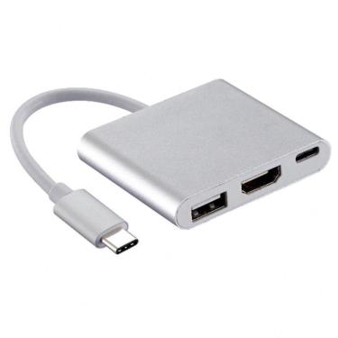 Imagem de Adaptador USB-C para HDMI, USB C e USB A, MD9, Alumínio - 7750-Unissex